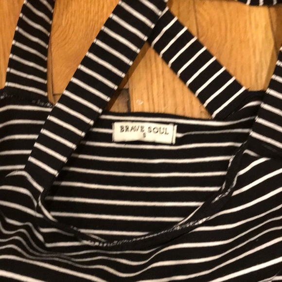 Brave Soul Nautical Navy Stripe Dress Size Small - Picture 2 of 3